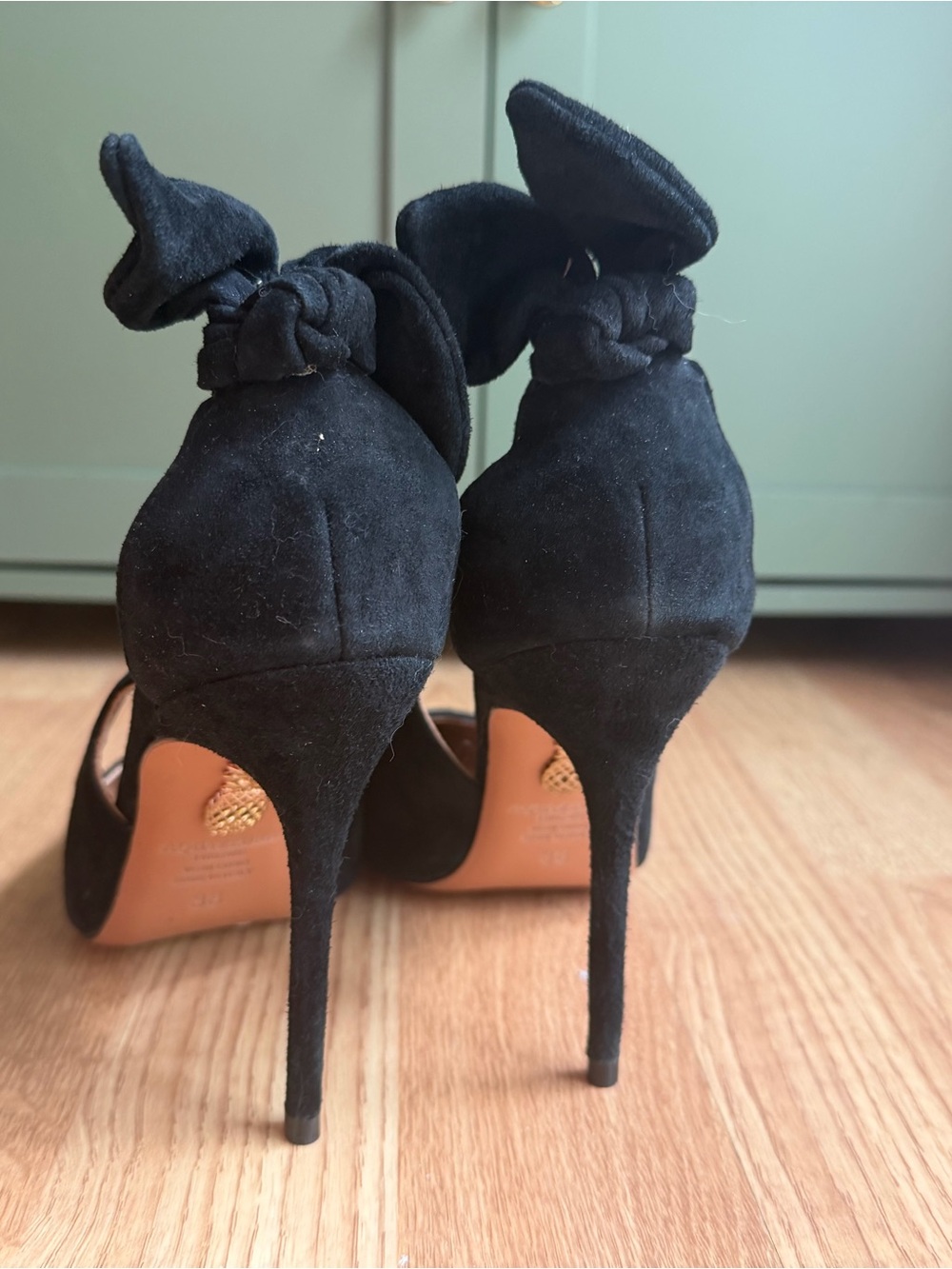 Aquazzura Bow Toe Pumps Size 38 - Picture 5 of 8